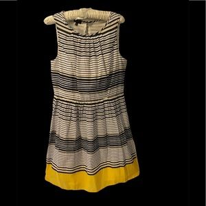 Versatile Talbots Yellow, White and Blue striped Cotton Dress 👗